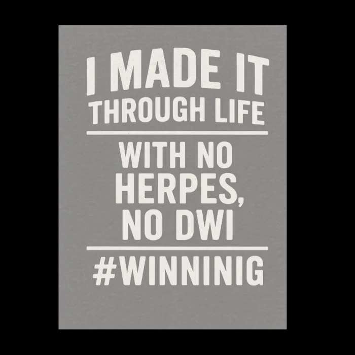 Inspirational text about overcoming life's challenges without legal troubles.